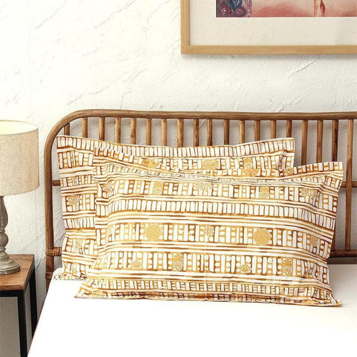 Buy Yellow Bricked Pillow Cover at Vaaree online | Beautiful Pillow Covers to choose from