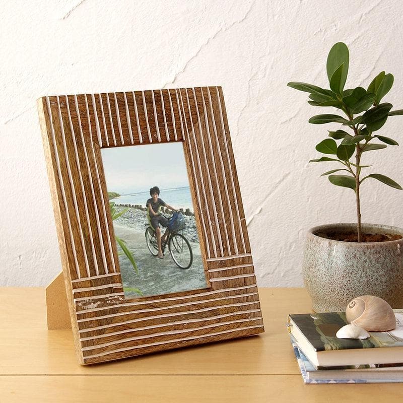 Buy Striped Wooden Photoframe at Vaaree online | Beautiful Photo Frames to choose from