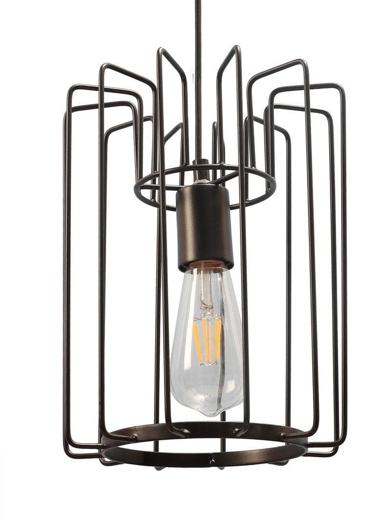 Buy Vertical Cage Pendant Lamp in Black at Vaaree online | Beautiful Ceiling Lamp to choose from