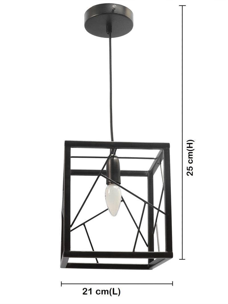Buy Stylish Black Cage Pendant Lamp at Vaaree online | Beautiful Ceiling Lamp to choose from