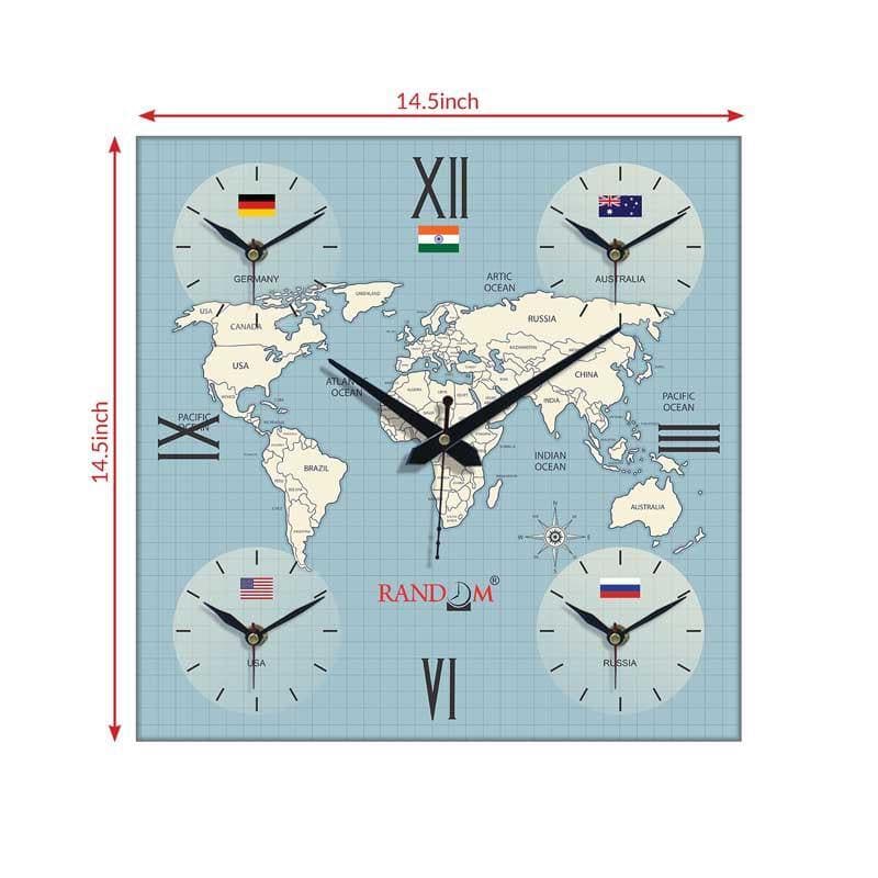 Buy Around The World In 24 Hours Wall Clock - Blue at Vaaree online | Beautiful Wall Clock to choose from