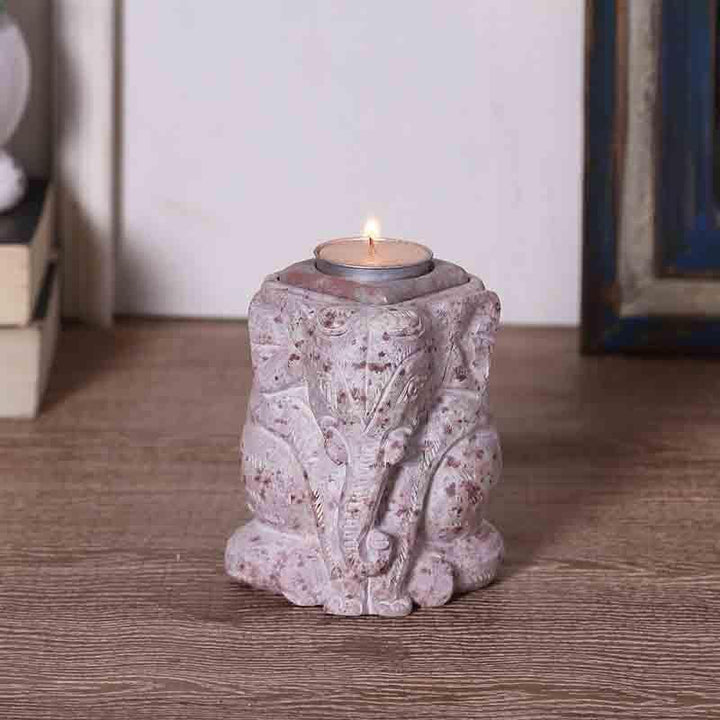 Buy Speckled Tuskan Candle Stand at Vaaree online | Beautiful Showpiece to choose from