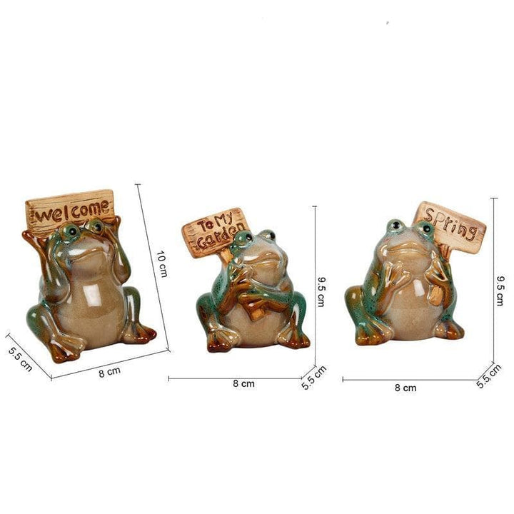 Buy Frog Gardening Showpiece - Set Of Three at Vaaree online | Beautiful Accent Piece to choose from