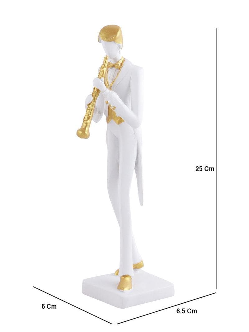 Buy The Pied Piper Showpiece - White & Gold at Vaaree online | Beautiful Showpieces to choose from