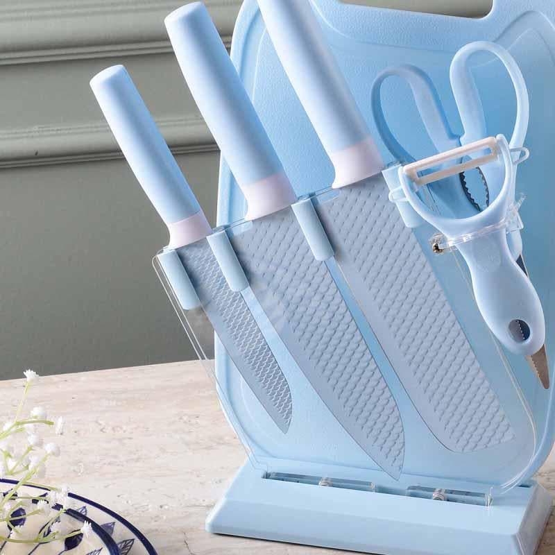 Buy Chef's Kiss Knife Set With Stand - Set Of Six at Vaaree online | Beautiful Knife Set to choose from