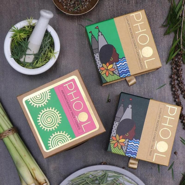 Buy Phool Aromatherapy Combo Pack - Natural Incense Cones Tea Tree & Lemongrass at Vaaree online | Beautiful Incense Sticks & Cones to choose from