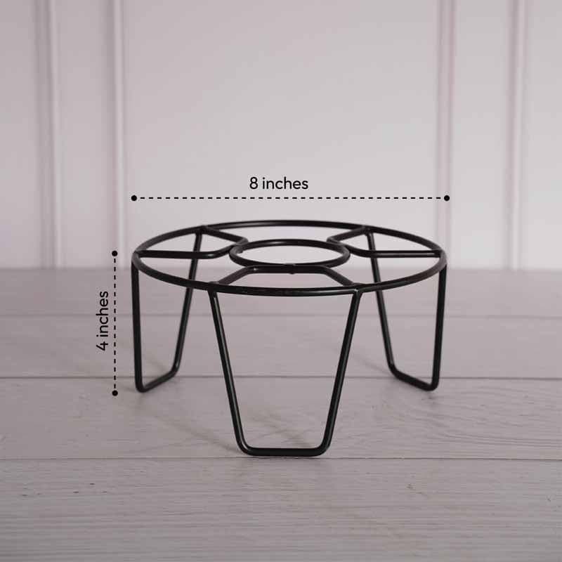 Buy UGAOO Round Flower Pot Stand (Black)- Set Of Four at Vaaree online | Beautiful Garden Accessories to choose from