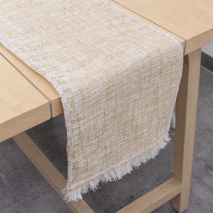 Buy Beige Textured Trance Table Runner at Vaaree online | Beautiful Table Runner to choose from