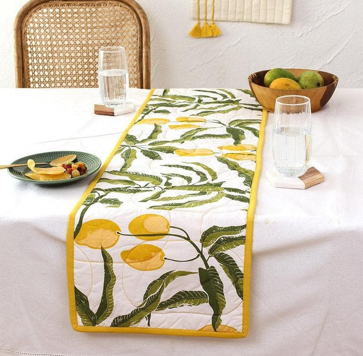Buy Mango Season Table Runner- Yellow at Vaaree online | Beautiful Table Runner to choose from