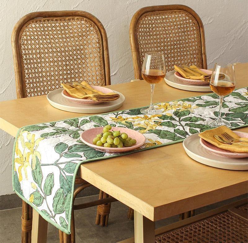 Buy Lush Leaves Table Runner at Vaaree online | Beautiful Table Runner to choose from