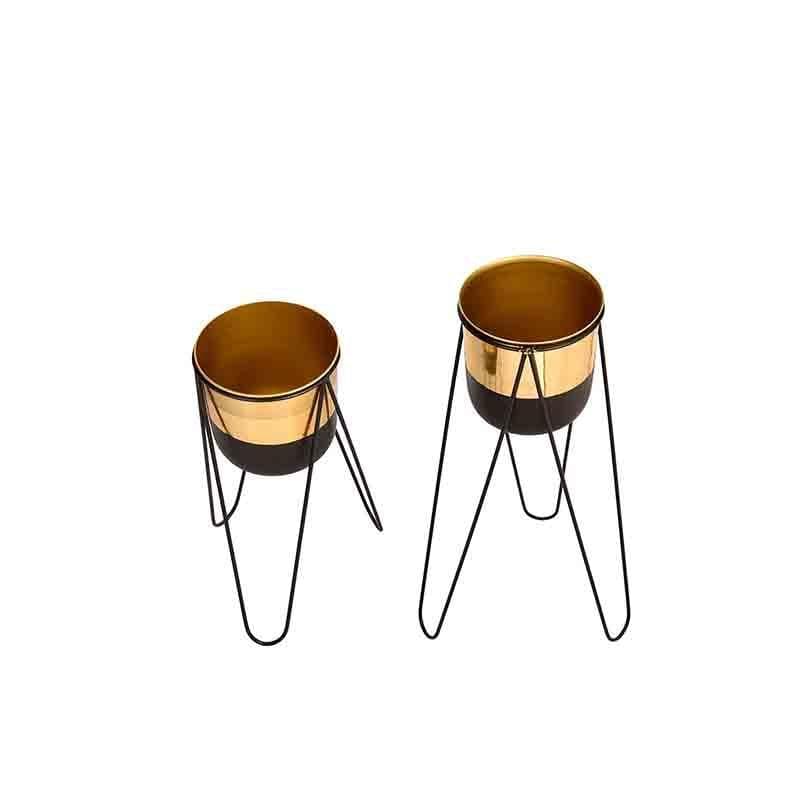 Buy Colorblocked Tripod Planter- Set Of Two at Vaaree online | Beautiful Pots & Planters to choose from