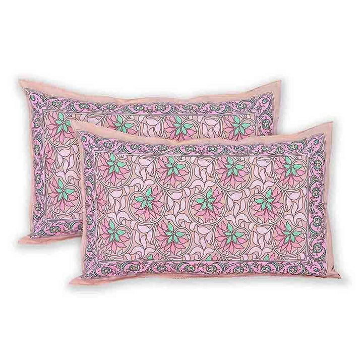 Buy Saba Jaipuri Bedsheet - Pink at Vaaree online | Beautiful Bedsheets to choose from