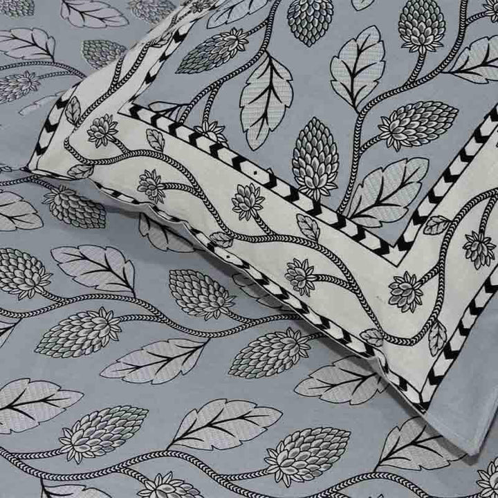 Buy Lavasa Jaipuri Bedsheet - Grey at Vaaree online | Beautiful Bedsheets to choose from