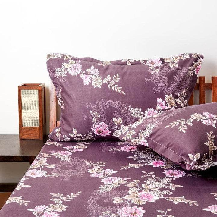 Buy Plum Magic Bedsheet at Vaaree online | Beautiful Bedsheets to choose from