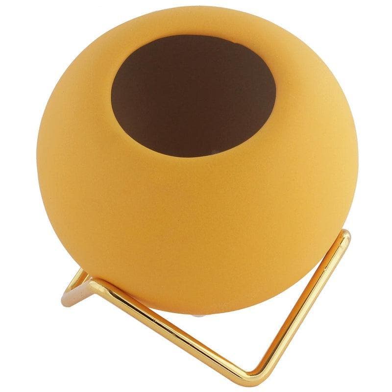 Buy Yellow Circular Vase at Vaaree online | Beautiful Vase to choose from