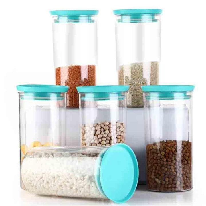 Buy Blue Stormy Airtight Storage Container (900 ML Each) - Set of 6 at Vaaree online | Beautiful Container to choose from