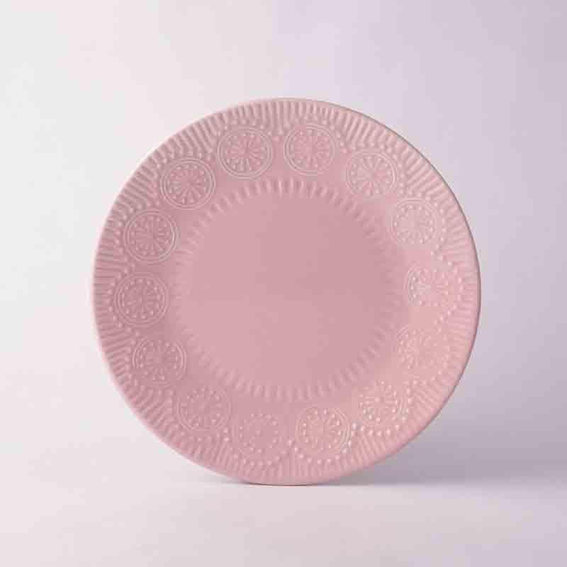 Buy Crown Dinner Plate - Pink - Set Of Two at Vaaree online | Beautiful Dinner Plate to choose from
