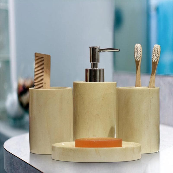 Buy Beige Polyresin Bathroom Set Accessories & Sets from Vaaree