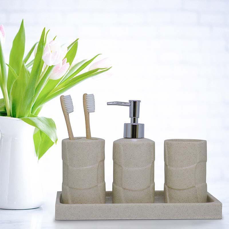 Buy Accessories & Sets - Beige Polyresin Bathroom Tray at Vaaree online