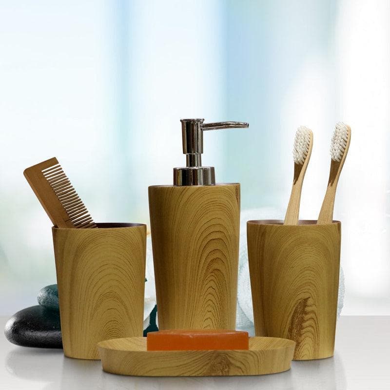 Buy Eclectic Wood Polyresin Bathroom Set Accessories & Sets from Vaaree