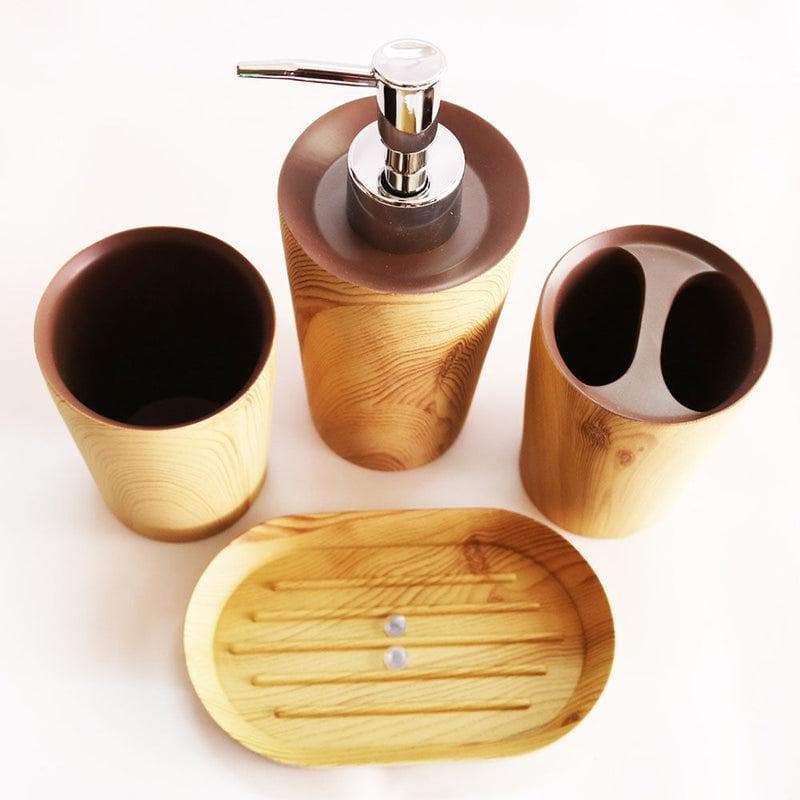 Buy Eclectic Wood Polyresin Bathroom Set Accessories & Sets from Vaaree