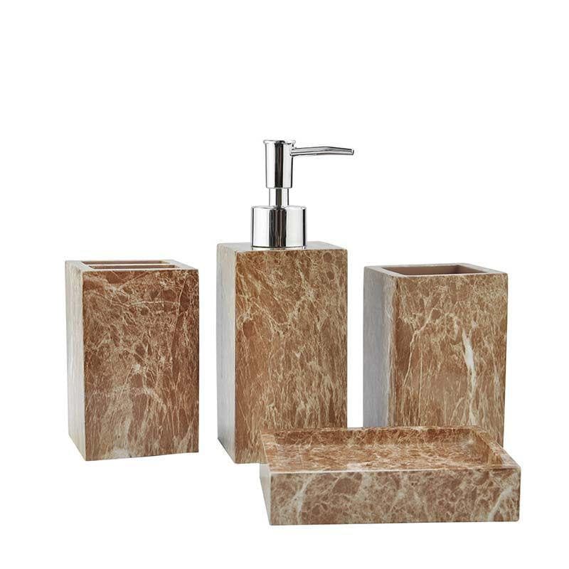 Buy Hickory Marble Effect Bathroom Set Accessories & Sets from Vaaree