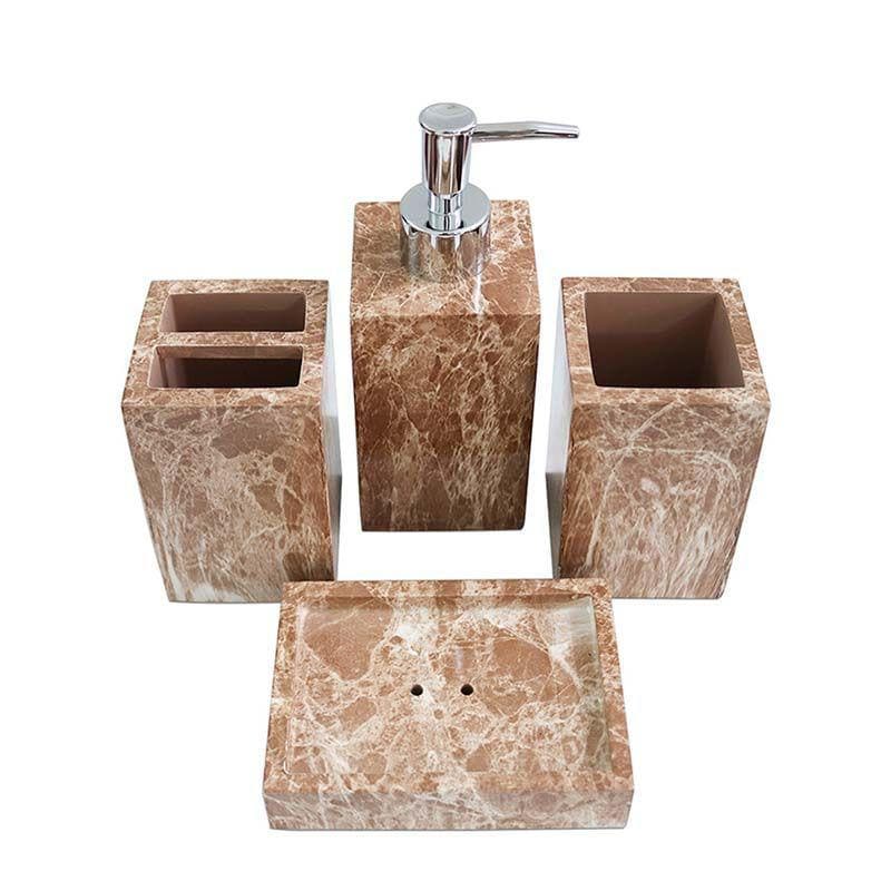 Buy Hickory Marble Effect Bathroom Set Accessories & Sets from Vaaree