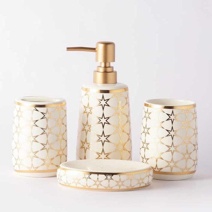 Buy Moroccan Aura Bathroom Set - White Accessories & Sets from Vaaree