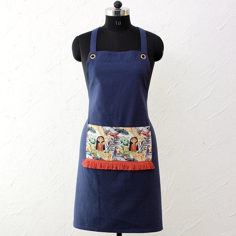 Buy Intruz Apron - Blue Apron from Vaaree