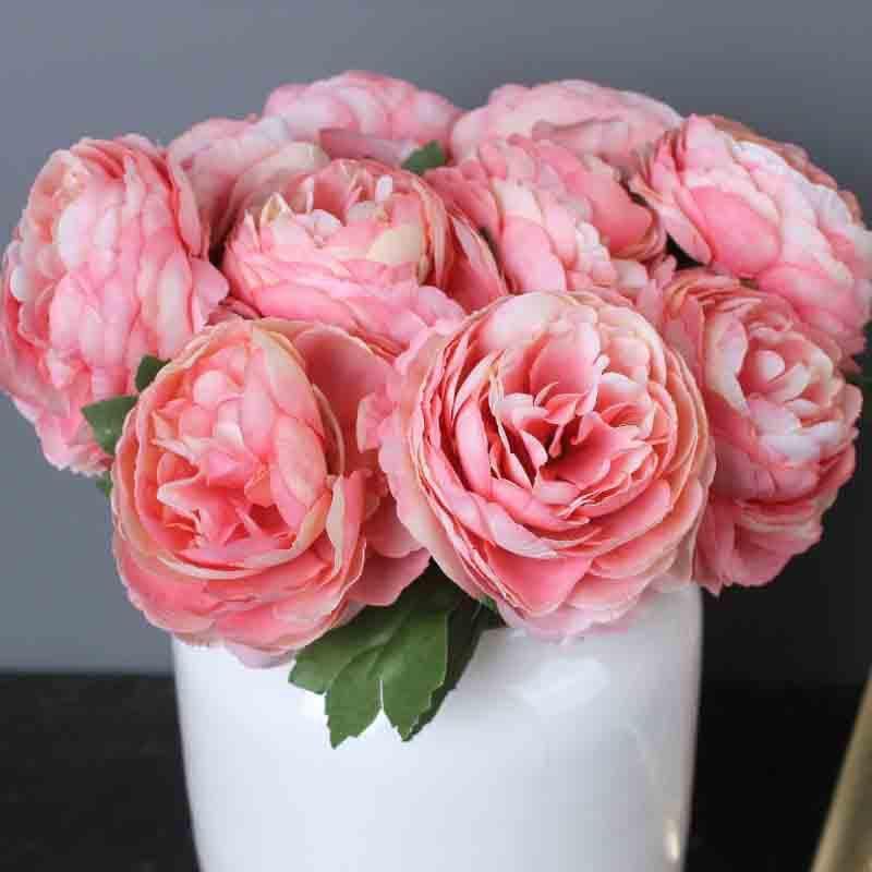 Artificial Flowers - Artificial Peony (Blush Pink) - Set Of Six