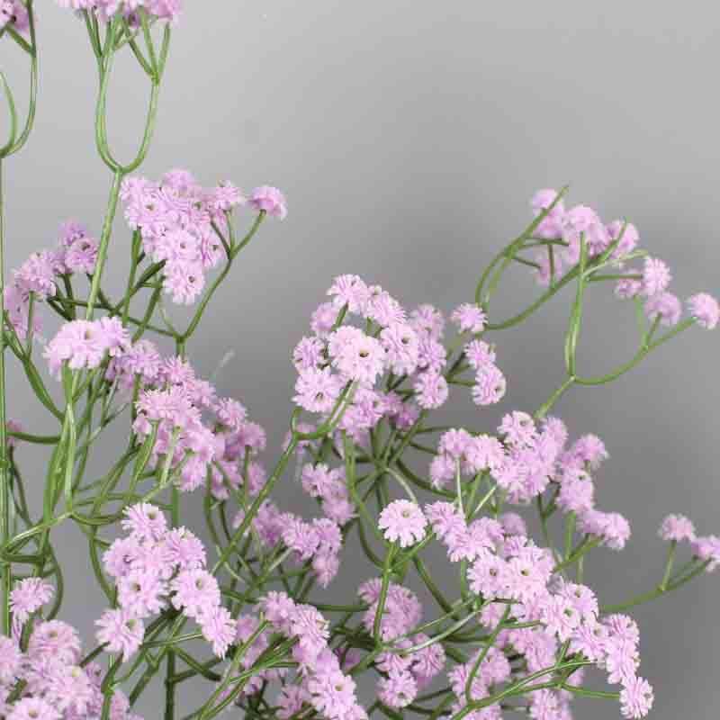 Artificial Flowers - Faux Baby's Breath Floral Sticks (Light Purple) - Set Of Six