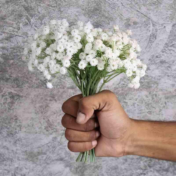 Artificial Flowers - Faux Baby's Breath Floral Sticks - Three