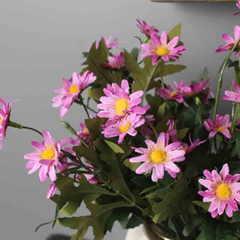 Artificial Flowers - Faux Daisy Bouquet - Purple