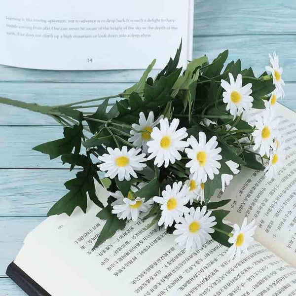 Artificial Flowers - Faux Daisy Bouquet - White