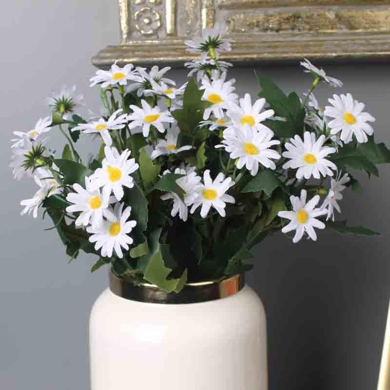 Artificial Flowers - Faux Daisy Bouquet - White