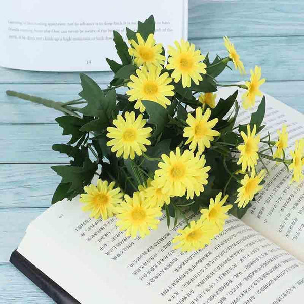 Artificial Flowers - Faux Daisy Bouquet - Yellow