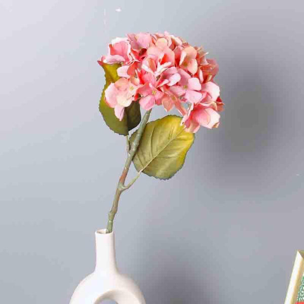 Artificial Flowers - Faux Hydrangea Floral Stick - Pink