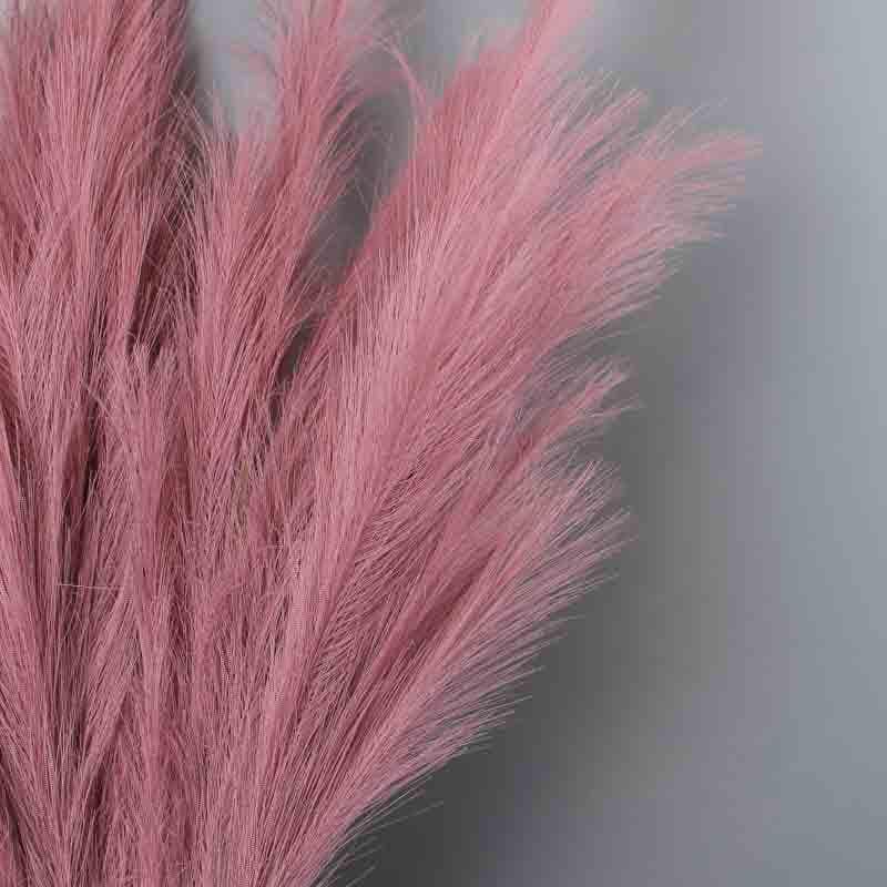Artificial Flowers - Faux Pampas Grass Sticks - Dust Pink