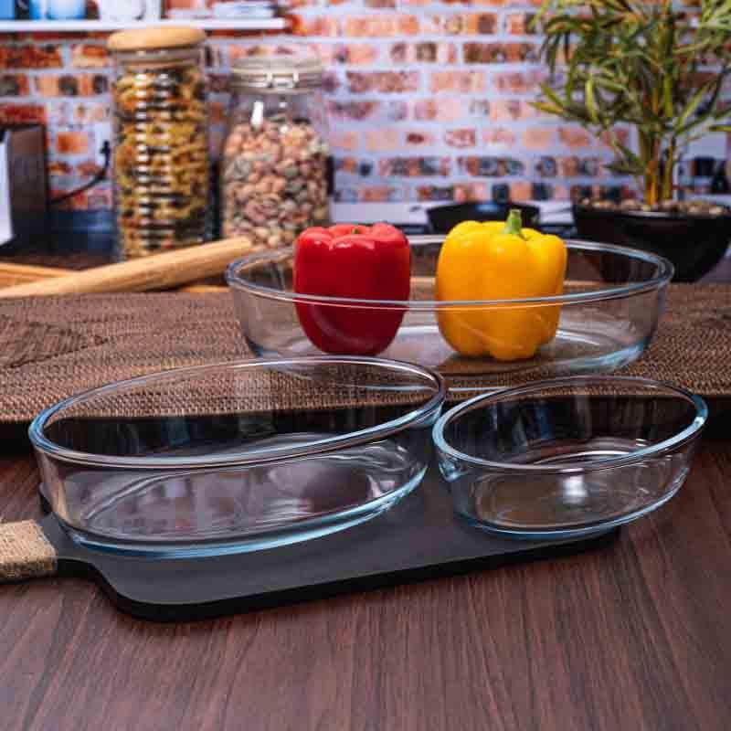 Buy Bake O'Fav Baking Tray (Oval) - Set of Three Baking Dish from Vaaree