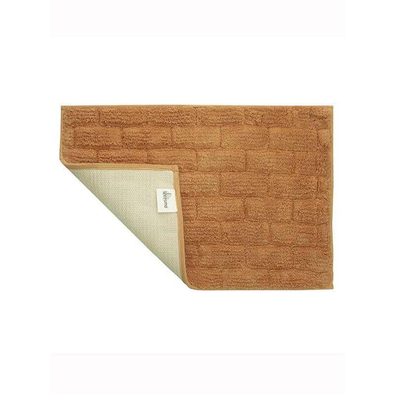 Buy Apricot Tiled Cotton Bathmat Bath Mats from Vaaree