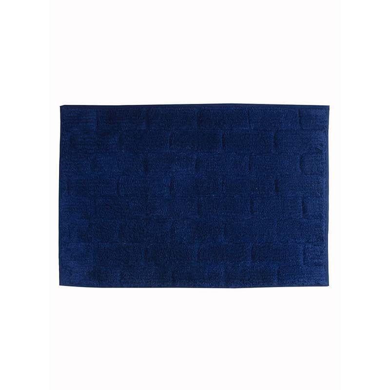 Buy Berry Blue Tiled Cotton Bathmat Bath Mats from Vaaree