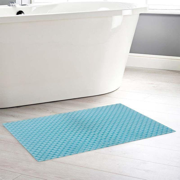 Buy Blue Anti Slip Crossline Shower Mat Bath Mats from Vaaree