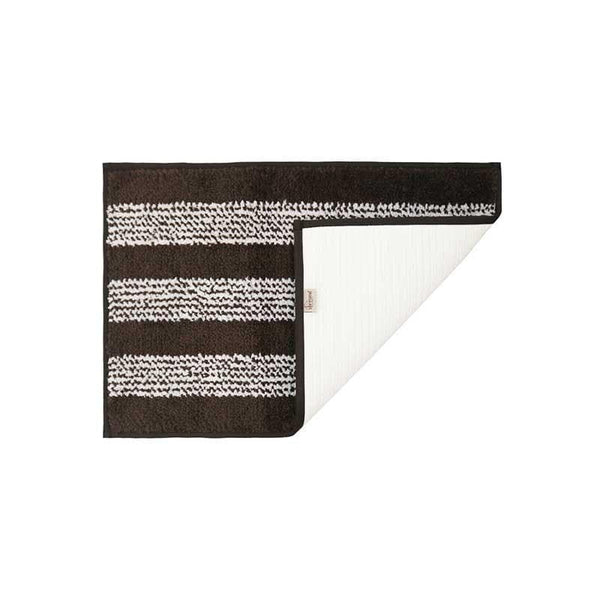 Buy Brown Striped Microfiber Bathmat Bath Mats from Vaaree