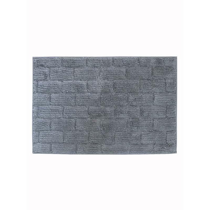 Buy Cloud Grey Tiled Cotton Bathmat Bath Mats from Vaaree