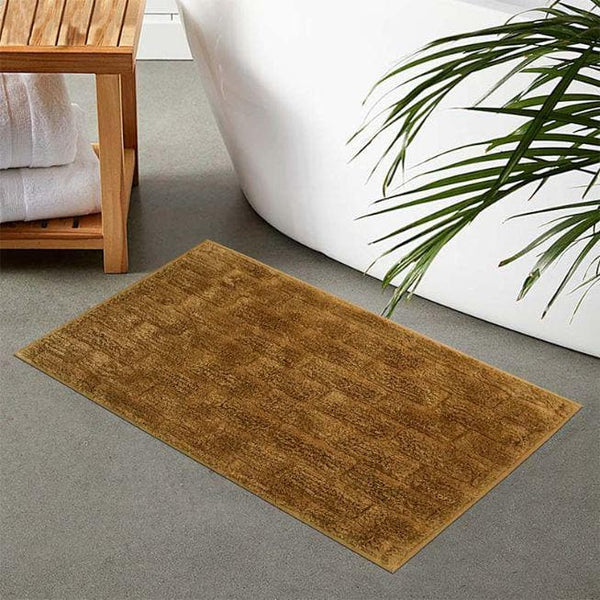 Buy Golden Brown Cotton Bathmat Bath Mats from Vaaree