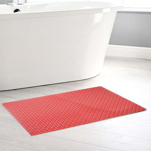 Buy Red Anti Slip Crossline Shower Mat Bath Mats from Vaaree