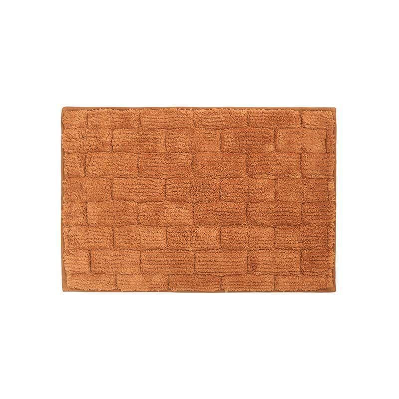 Buy Tan OrangeTiled Cotton Bathmat Bath Mats from Vaaree