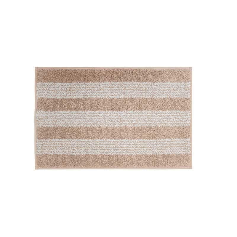 Buy Taupe Striped Microfiber Bathmat Bath Mats from Vaaree