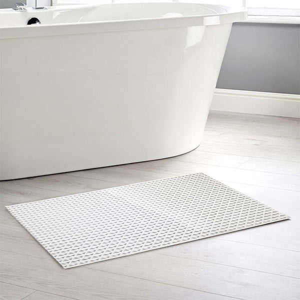 Buy White Anti Slip Crossline Shower Mat Bath Mats from Vaaree