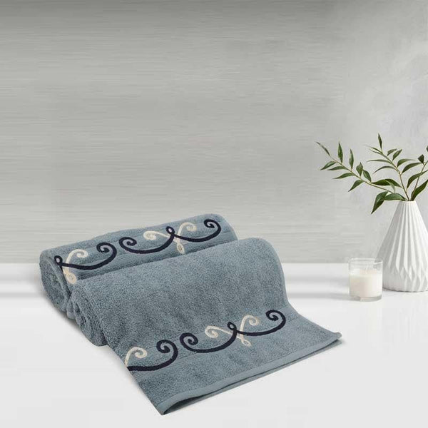 Buy Cool Blue Bath Towel Bath Towels from Vaaree